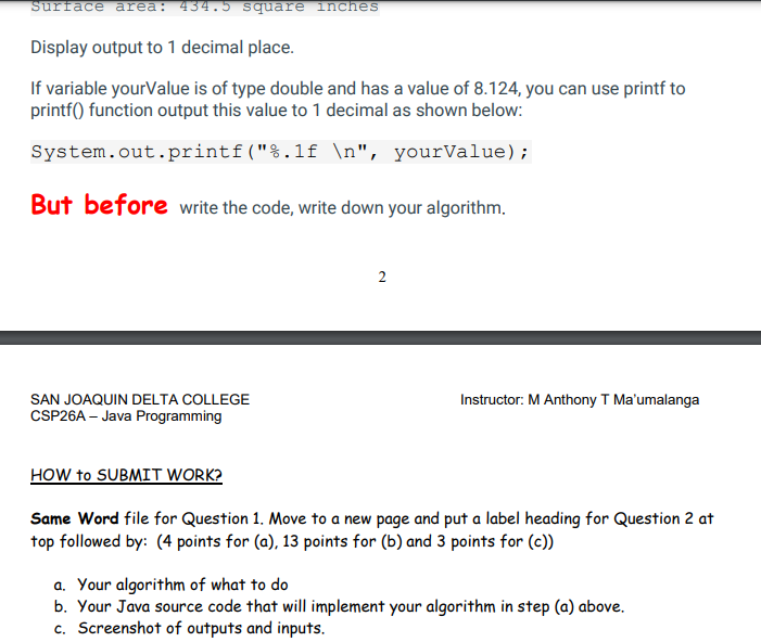 calculate volume and total surface area of a close cyllinder with height
