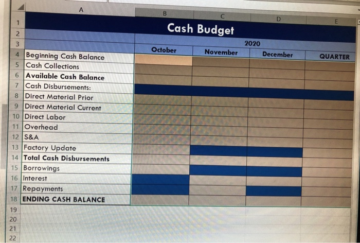 please show excel formula for the chart :) D E E