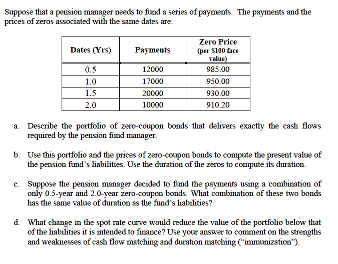  I need help solving this problem? Suppose that a pension manager