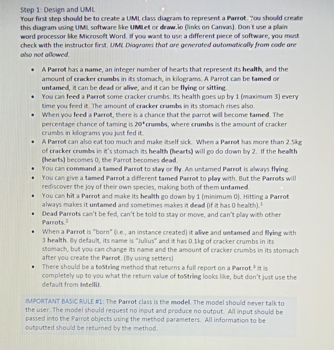 5cott, Mohawk College, 2023 The Assignment: The World of "ParrotCraft" This assignment