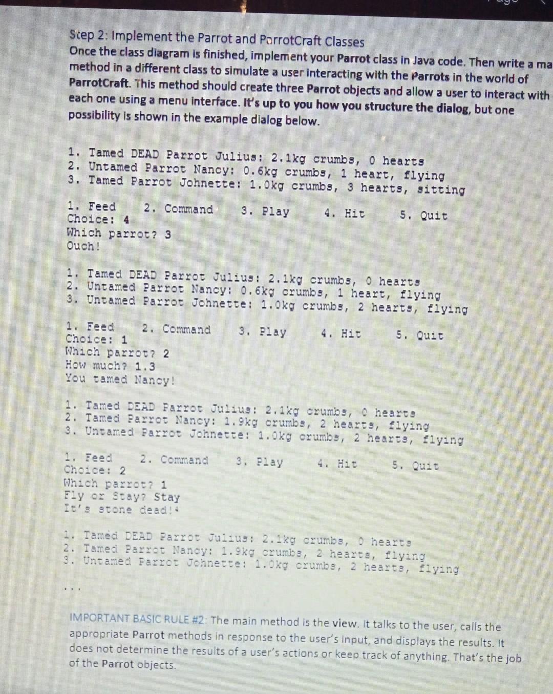 is about objects, instance variables, methods and encapsulation. You will create two