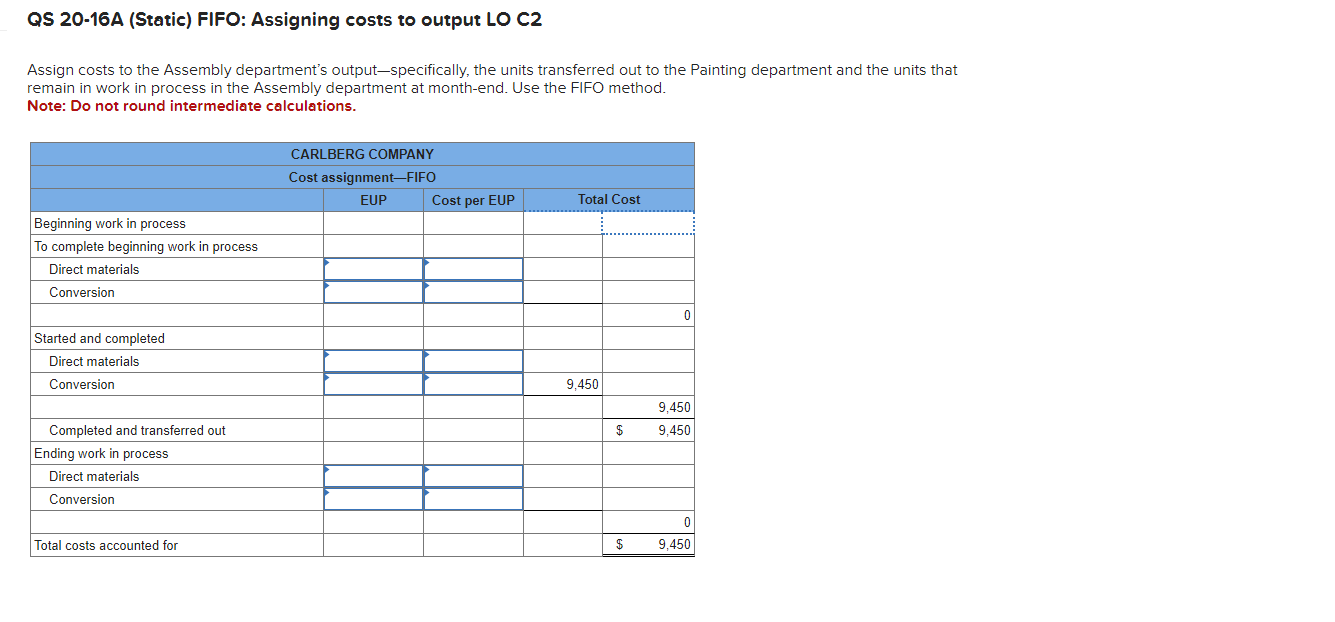 (Static) [The following information applies to the questions displayed below.] Carlberg Company
