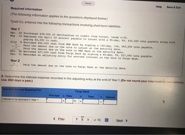 Saved Help Save & Exit Required information [The following information applies