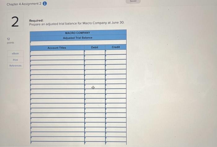 the following adjusted accounts and balances at June 30 : Required: Prepare