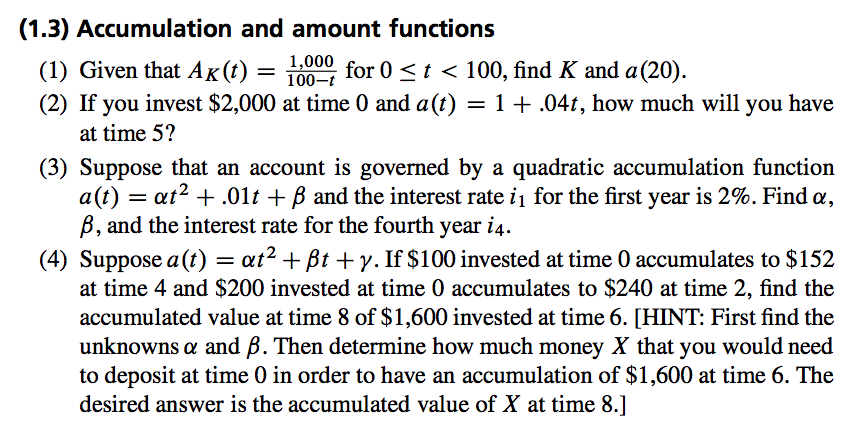 please help with qn 4 thanks (1.3) Accumulation and amount functions (1)
