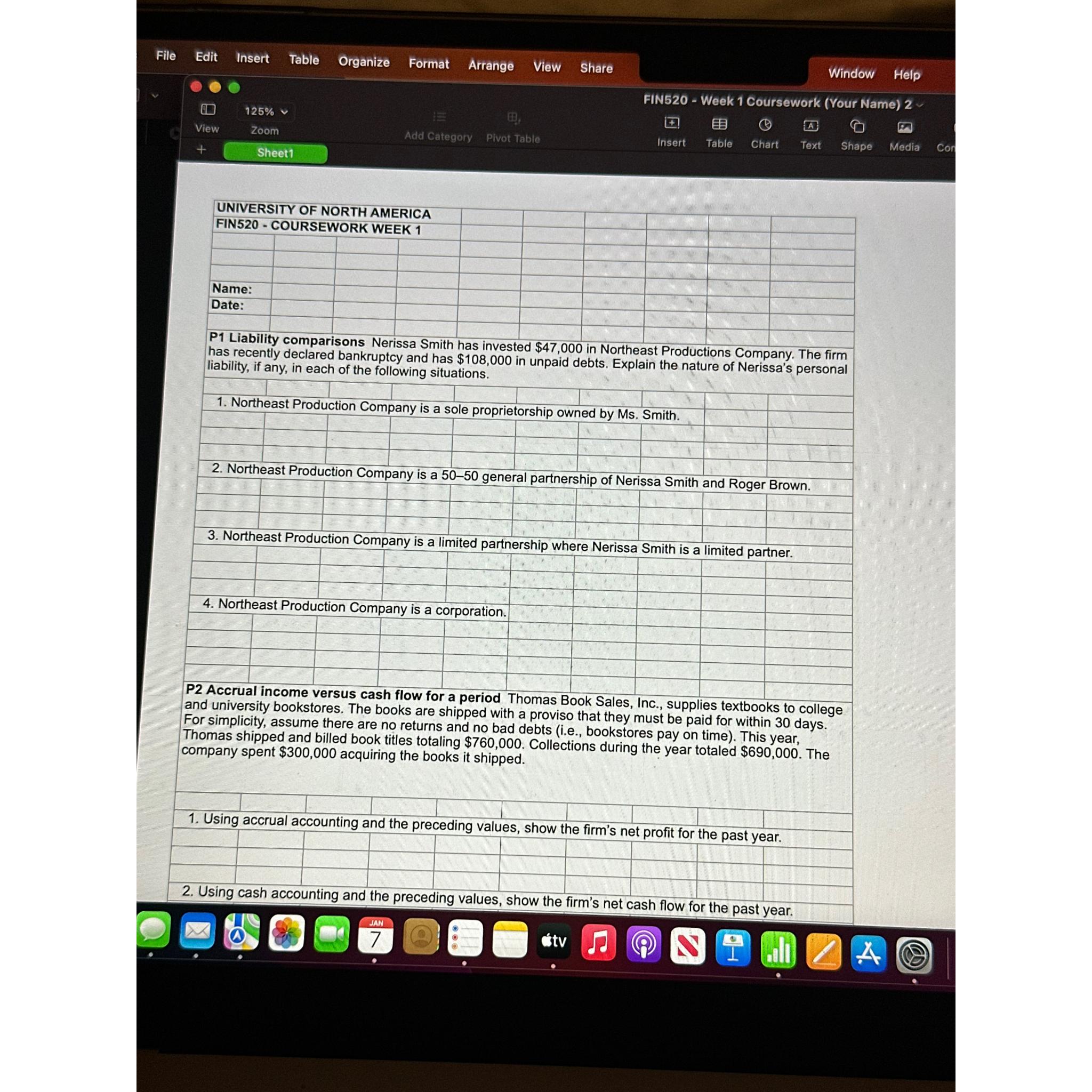 File Edit Insert Table Organize Format Arrange View Share Window Help