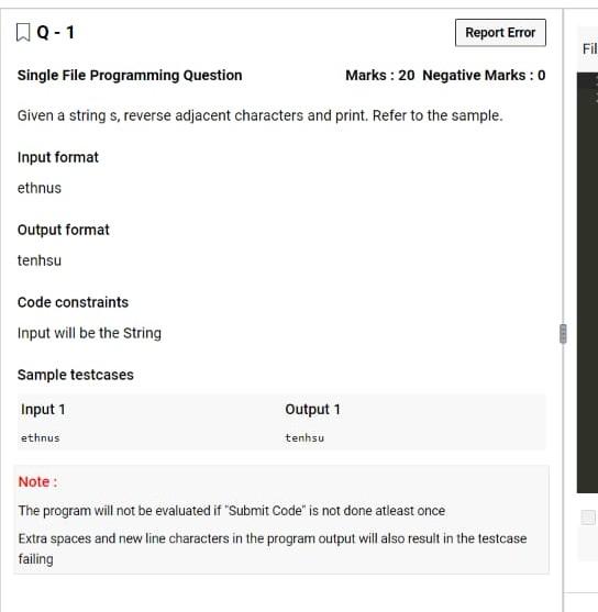  plz write a java program, plz answer fastly DQ-1 Report Error