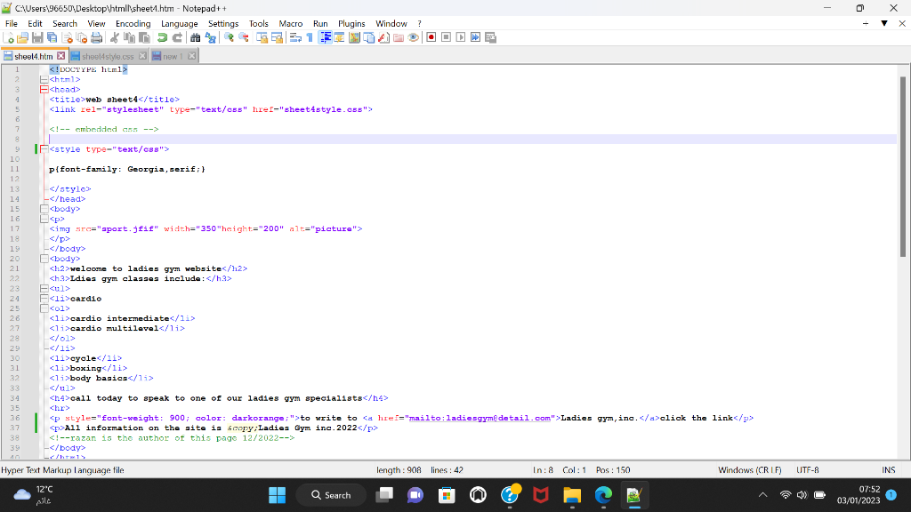 hello this is my code on nootpad html and i want to