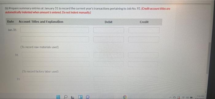 20,000 222 12 25 27 Cost of completed job: For 2,000 Units
