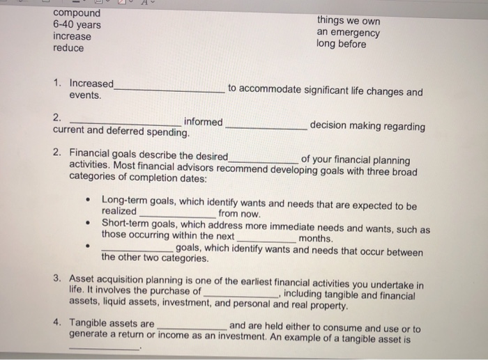  compound 6-40 years increase reduce things we own an emergency long