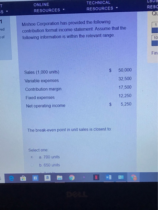  TECHNICAL LS T S ONLINE RESC RESOURCES RESOURCES QU 1 Mishoe