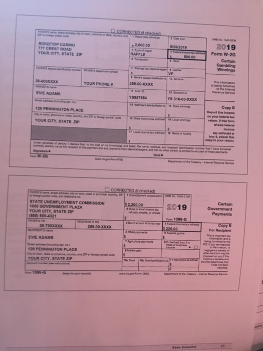 return, including Form 1040 and all appropriate forms, schedules, or worksheets. Answer