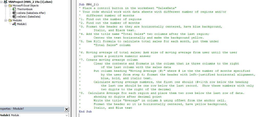 --- VBA PROGRAM --- Sub Prob6_2() ' Place a control button in