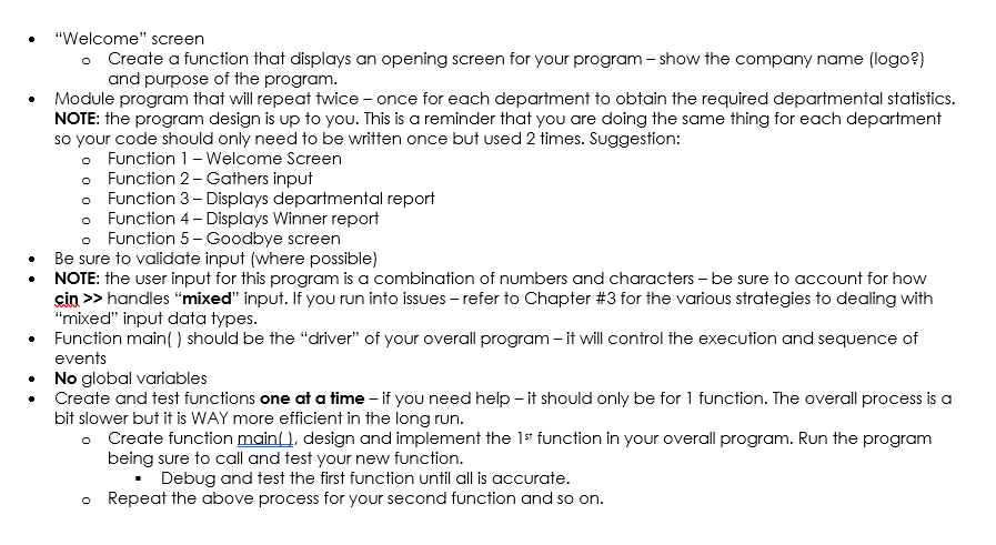 enter data for each employee in their area: 1) employee id number;