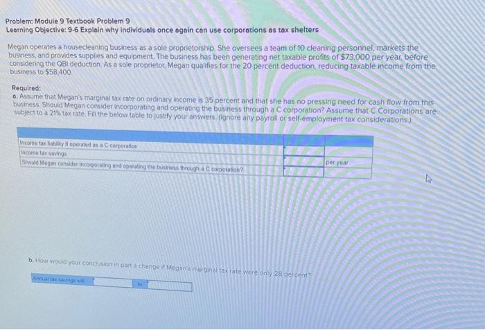 individuals once again can use corporations as tax shelters Megan operates a