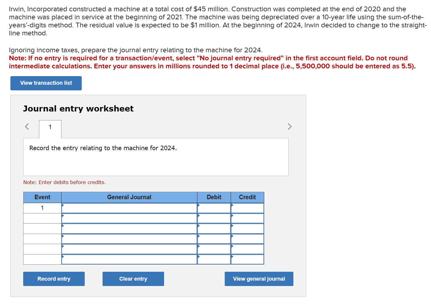 valuing inventory from the FIFO method to the average cost method. At