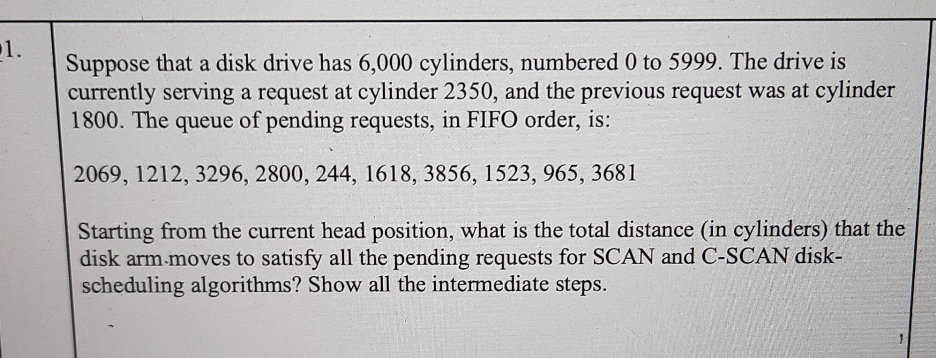  1a this question is from Operating System 1. Suppose that a