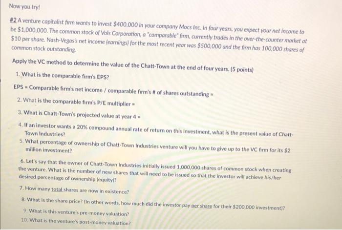given the comparable firm's valuation, you are given the comparable firm's stock