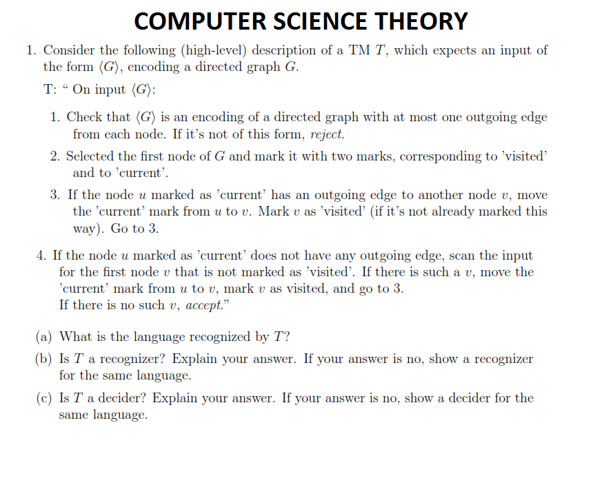  Please Solve These,Artificial Intelligence.ASAP COMPUTER SCIENCE THEORY 1. Consider the following