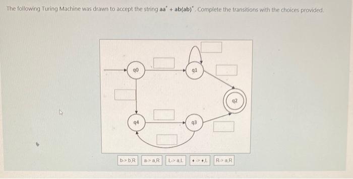  The following Turing Machine was drawn to accept the string aa