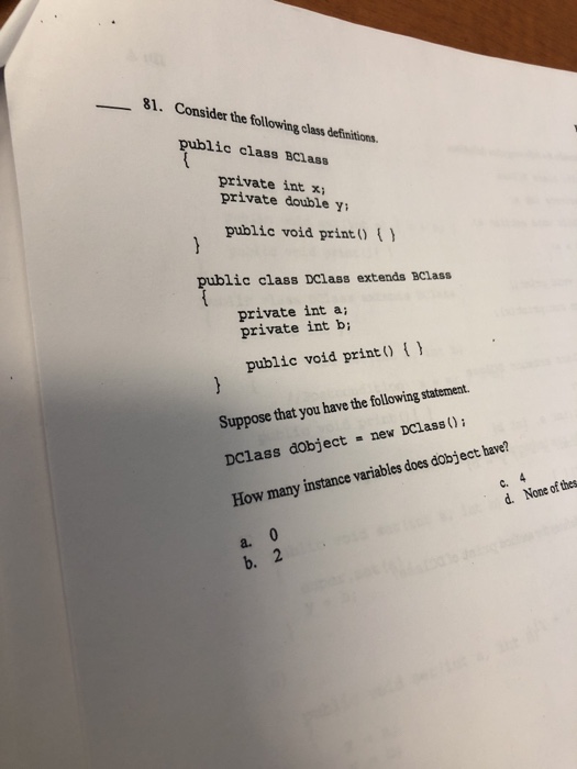 public access b. protected access within the definition of a constructor for