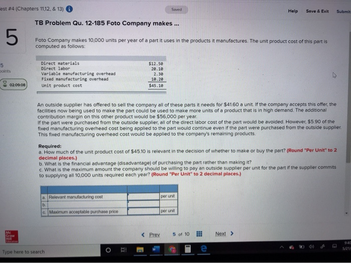  est #4 (Chapters 11,12, & 13) Served Help Save & Exit