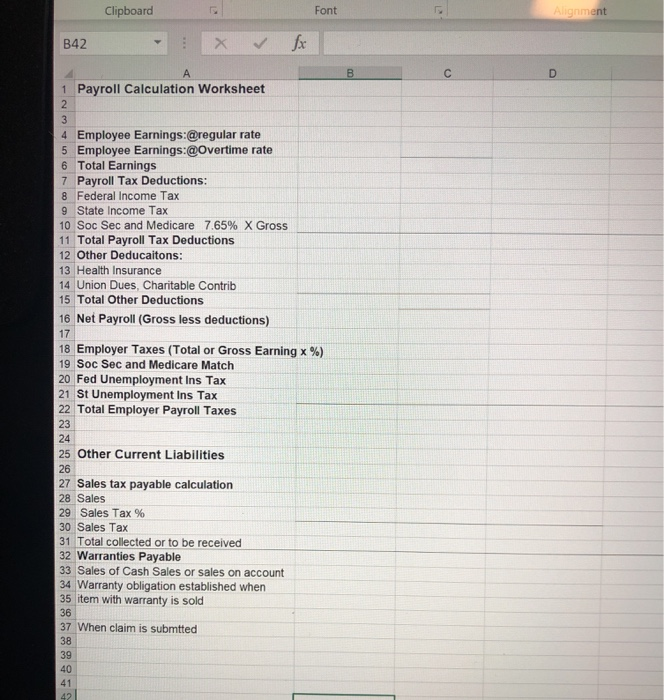 HELP ASAP Clipboard Font Alignment B42 x & fx B D 1