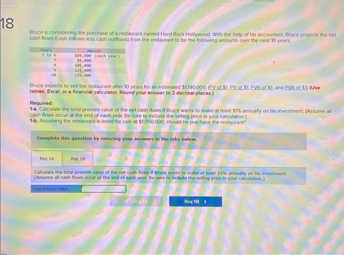 can some one help me solve this please! Bruce is considering the