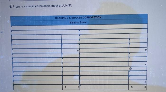 private company. The company's accounts included the following at June 30: Accounts