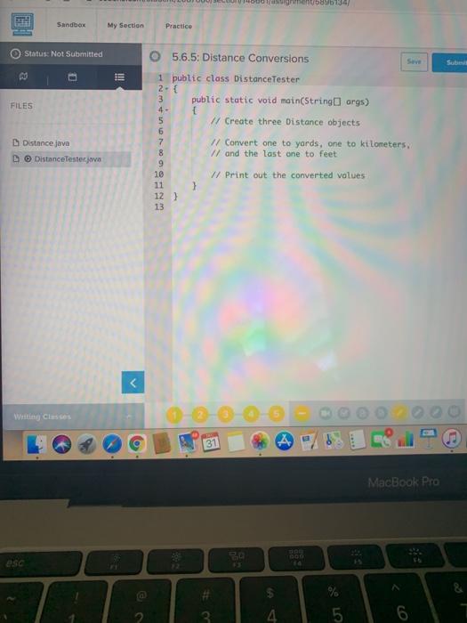 with the given format. Thank you! Exercise 5.6.5: Distance Conversions points Let's