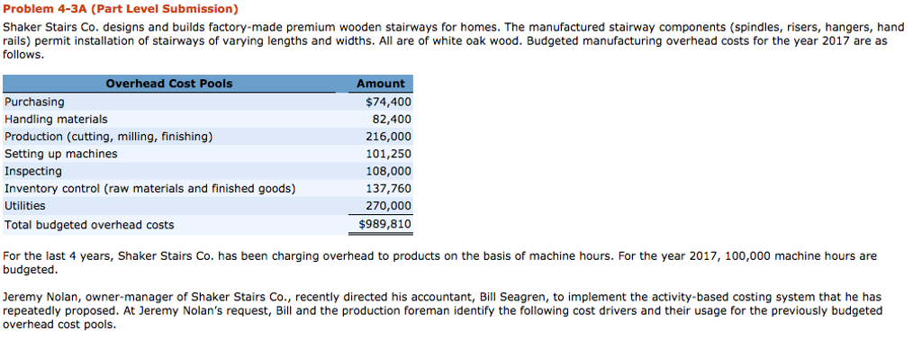 I need to know how to get c3 Problem 4-3A (Part Level
