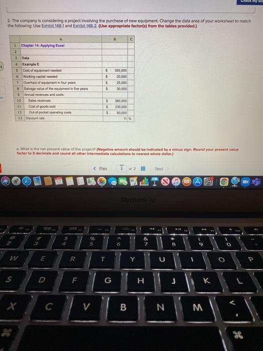  Check my work Required information a. What is the net present