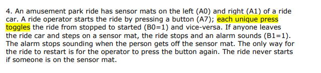 Need C Code for it 4. An amusement park ride has sensor
