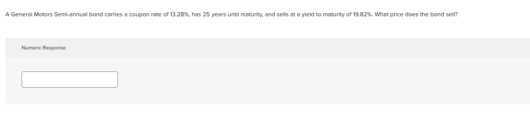 Numeric Response Numeric Response