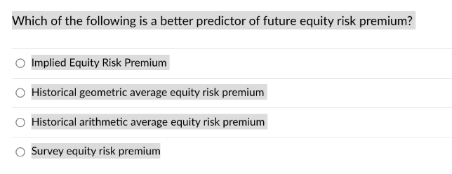Would it be Survey equity? If not please explain Which of