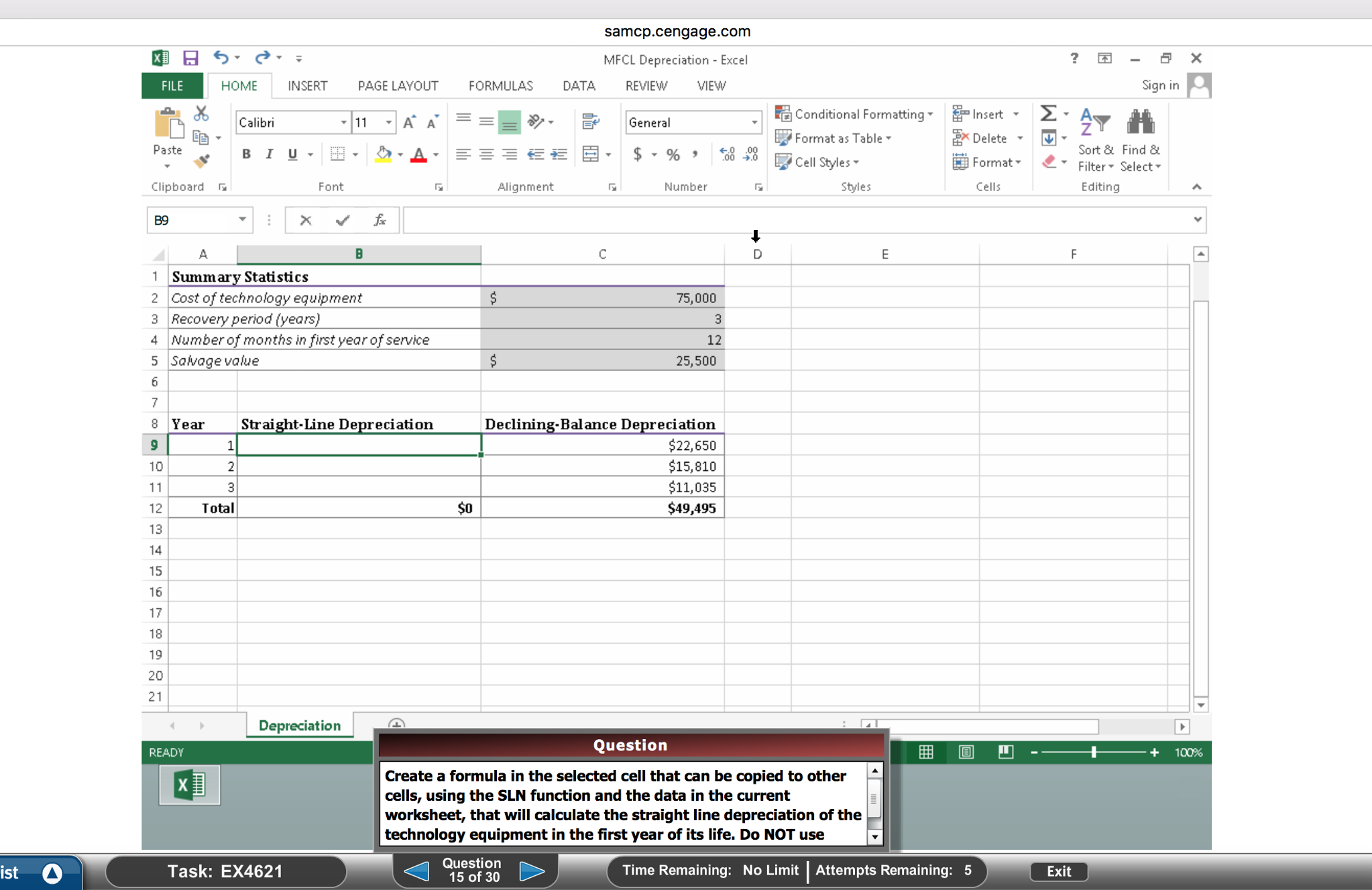 Create a formula in the selected cell that can be copied to