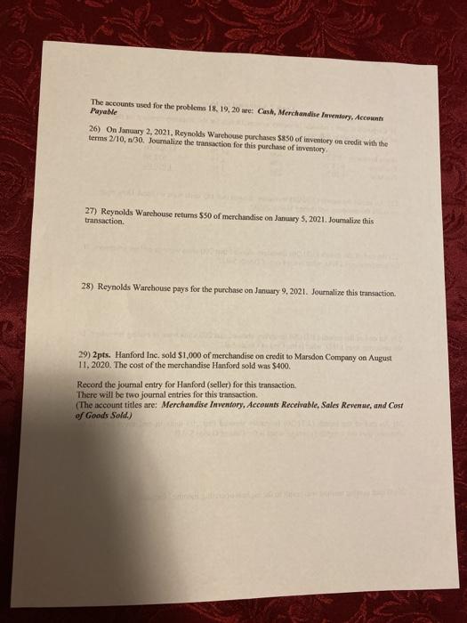 Details for the inventory account for the month of March 2020 are