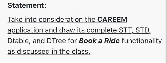 please provide proper answer Statement: Take into consideration the CAREEM application and