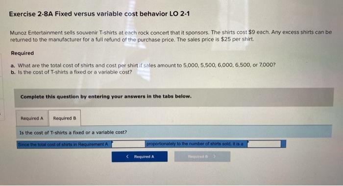 sells souvenir T-shirts at each rock concert that it sponsors. The shirts