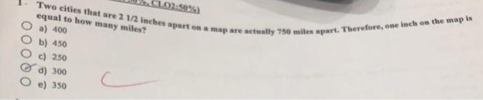  102:50%) equal to how many miles? Two cities that are 2