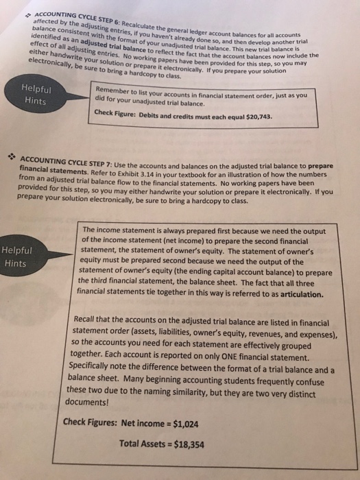  Stuck on these two steps in the accounting cycle,help? ACCOUNTING CYCLE