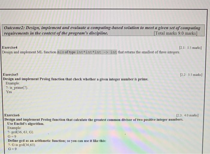  Outcome2: Design, implement and evaluate a computing-based solution to meet a