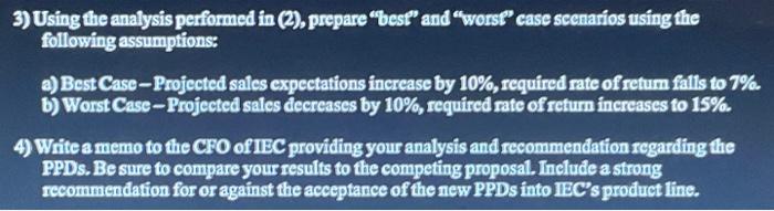 would be: G) The company's required rate of retum in 14%. Proposal