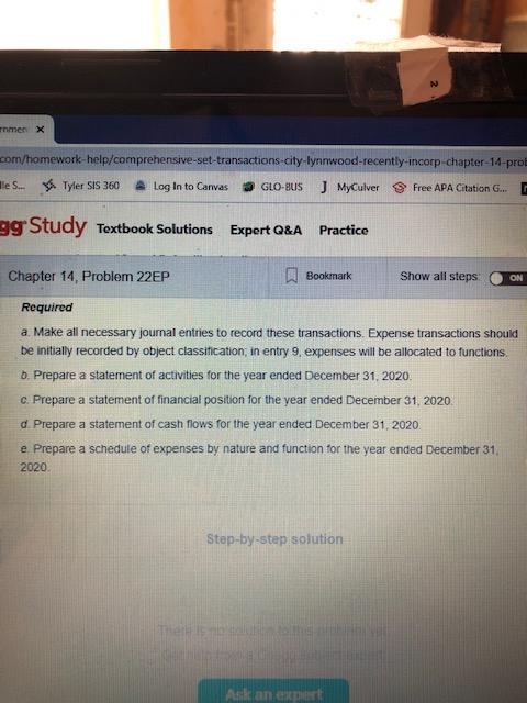 help with the step by step solution for the required A-E in
