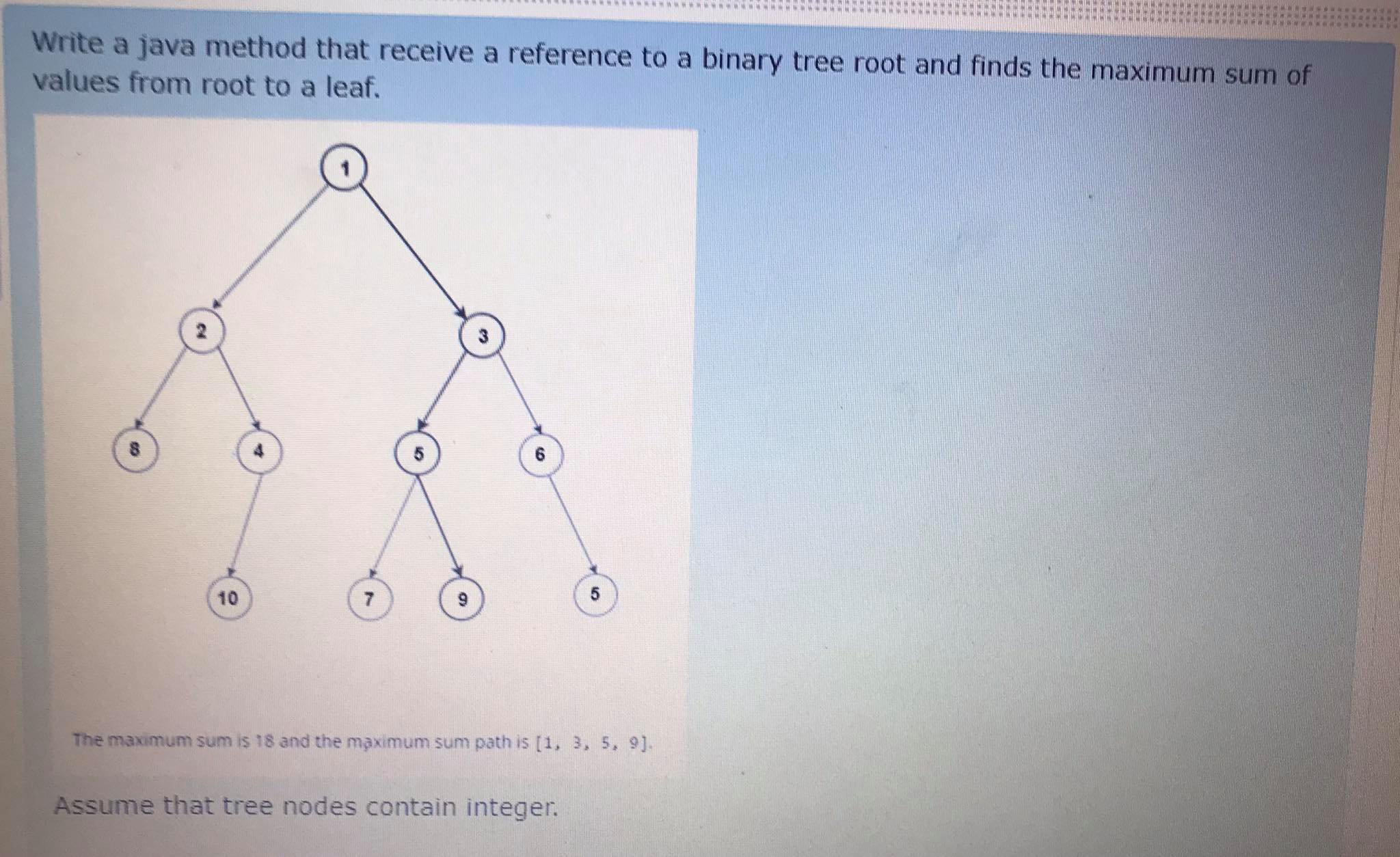 please solve this with java language now Write a java method that