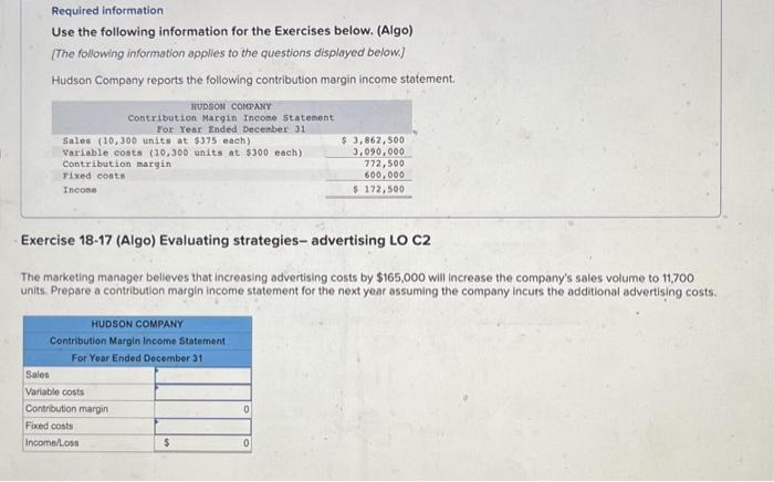 please help me fill these out Required information Use the following information