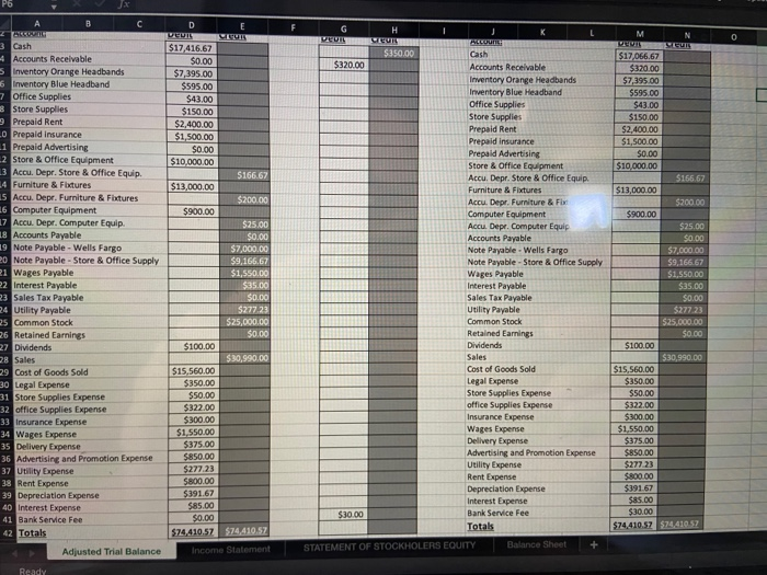 i need help with my practice set part 5, my balance