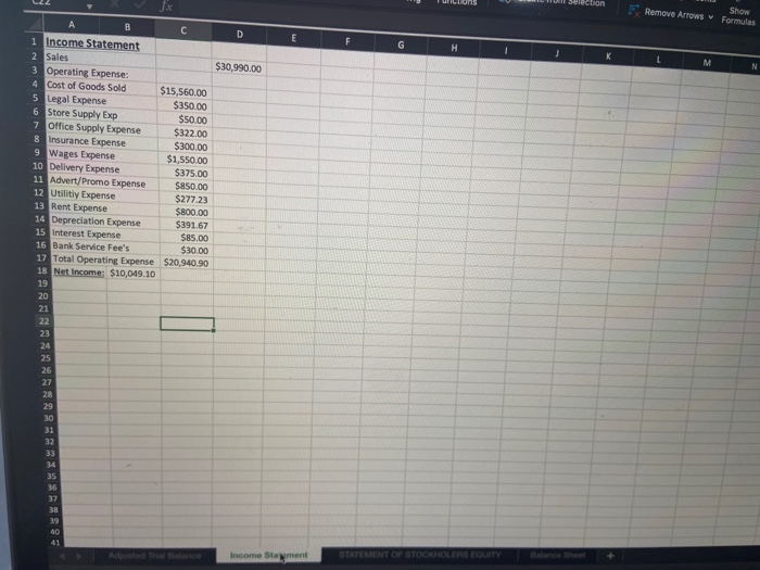 sheet is off by $100 and can figure out what im missing