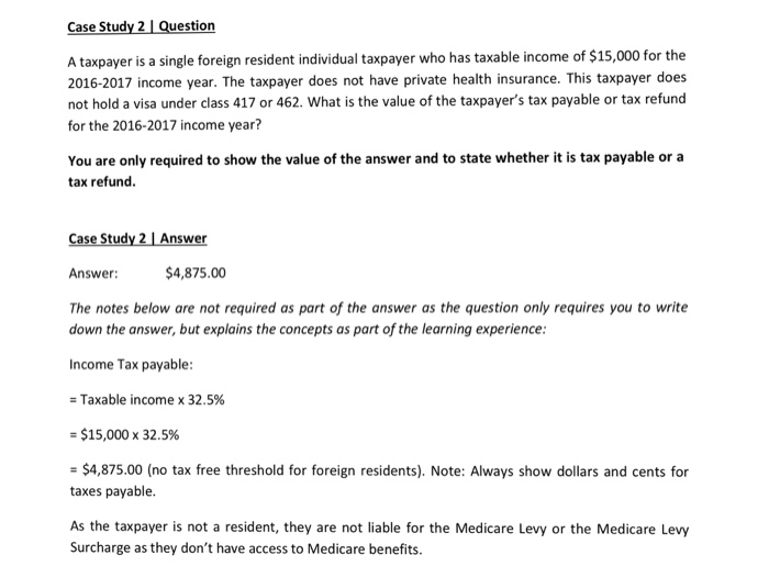  Please explain where do 32.5% and 15% come from Case Study
