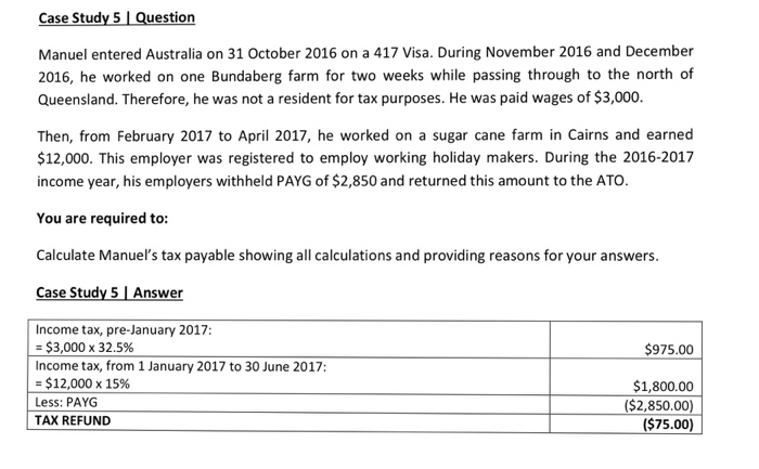 2 l Question A taxpayer is a single foreign resident individual taxpayer